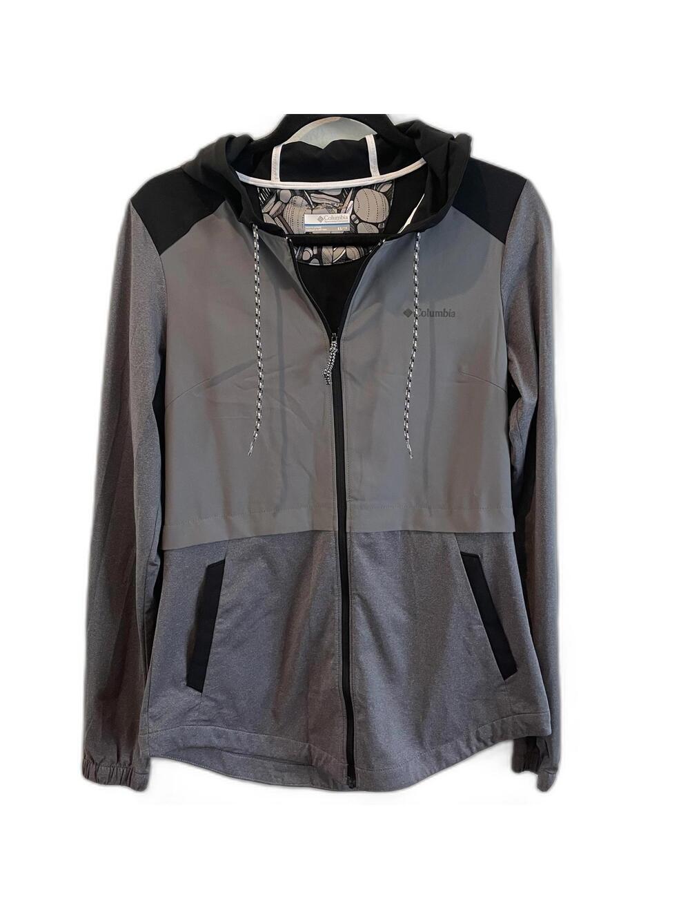 Columbia Women's Lightweight Zip-up Hoodie Jacket - Gray & Black